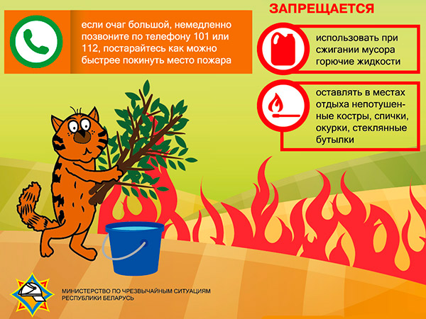 Внимание! Сухая растительность!