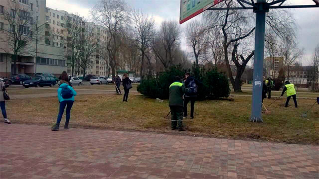 11 МАРТА В ЗАВОДСКОМ РАЙОНЕ ПРОВЕЛИ СУББОТНИК