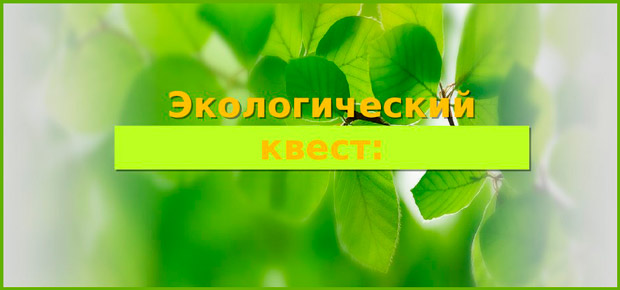 Экологический квест «Береги планету!»
